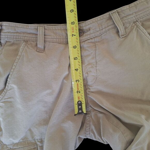 Joie Ripstop Cropped Cargo Pants VTG Y2K MADE IN USA Khaki Button Fly size 27 - Picture 12 of 16